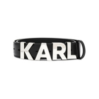 Karl Lagerfeld Cinto com placa de logo - Preto