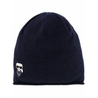 Karl Lagerfeld Gorro com estampa Karl - Azul