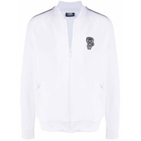 Karl Lagerfeld Jaqueta com patch de logo e zíper - Branco