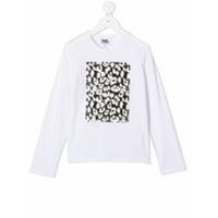 Karl Lagerfeld Kids Blusa mangas longas com logo - Branco