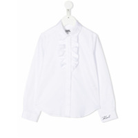 Karl Lagerfeld Kids Camisa com babados - Branco