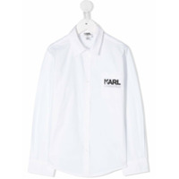 Karl Lagerfeld Kids Camisa com estampa de logo - Branco