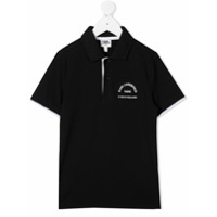 Karl Lagerfeld Kids Camisa polo com estampa de logo - Preto