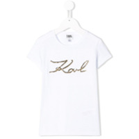Karl Lagerfeld Kids Camiseta com estampa - Branco