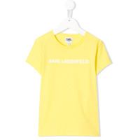 Karl Lagerfeld Kids Camiseta com estampa de logo - Amarelo