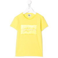 Karl Lagerfeld Kids Camiseta com estampa de logo - Amarelo