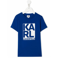 Karl Lagerfeld Kids Camiseta com estampa de logo - Azul