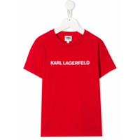 Karl Lagerfeld Kids Camiseta com estampa de logo - Vermelho