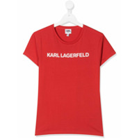 Karl Lagerfeld Kids Camiseta com estampa de logo - Vermelho