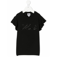 Karl Lagerfeld Kids Camiseta com logo bordado - Preto