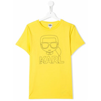 Karl Lagerfeld Kids Camiseta com logo Karl - Amarelo