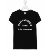 Karl Lagerfeld Kids Camiseta com logo - Preto