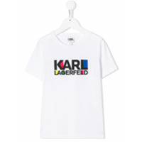 Karl Lagerfeld Kids Camiseta Karl Bauhaus com logo - Branco