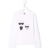 Karl Lagerfeld Kids Camiseta Karl & Choupette - Branco