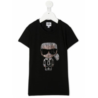 Karl Lagerfeld Kids Camiseta Karl com estampa de logo - Preto