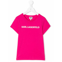 Karl Lagerfeld Kids Camiseta Karl Lagerfeld com logo - Rosa