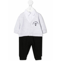 Karl Lagerfeld Kids Conjunto esportivo 2 peças com logo no busto - Cinza