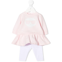 Karl Lagerfeld Kids Conjunto infantil 2 peças com estampa de logo - Rosa