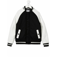 Karl Lagerfeld Kids Jaqueta bomber com logo bordado - Preto
