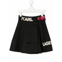 Karl Lagerfeld Kids Minissaia godê com logo - Preto