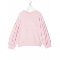 Karl Lagerfeld Kids Moletom com logo bordado - Rosa