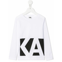 Karl Lagerfeld Kids Moletom com logo - Branco