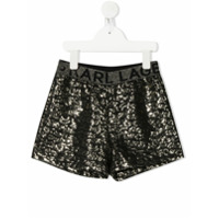 Karl Lagerfeld Kids Short com efeito metálico - Dourado