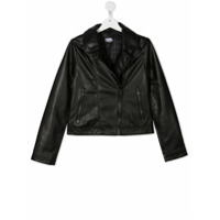 Karl Lagerfeld Kids TEEN faux-leather biker jacket - Preto