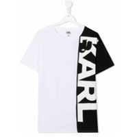 Karl Lagerfeld Kids TEEN graphic logo T-shirt - Branco