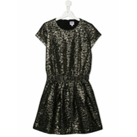 Karl Lagerfeld Kids Vestido midi animal print - Preto