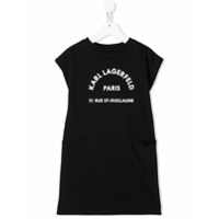 Karl Lagerfeld Kids Vestido sem mangas com logo - Preto