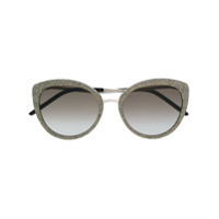 Karl Lagerfeld Óculos de sol gatinho com brilho - Preto