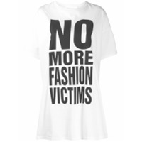 Katharine Hamnett London Camiseta com estampa No more fashion victims - Branco