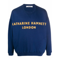 Katharine Hamnett London Moletom com estampa de logo - Azul