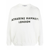 Katharine Hamnett London Moletom de algodão orgânico com logo - Branco