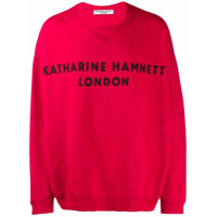 Katharine Hamnett London Moletom oversized com logo - Vermelho
