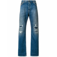 Kent & Curwen distressed straight-fit jeans - Azul