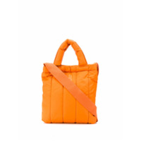 Kenzo Bolsa tote matelassê com estampa de logo - Laranja