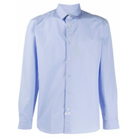 Kenzo Camisa azul de algodão com estampa de logo na parte posterior