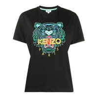 Kenzo Camiseta decote careca com estampa de tigre - Preto