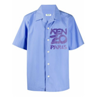 Kenzo Camiseta mangas curtas com estampa de logo - Azul