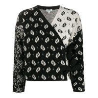 Kenzo Cardigan Ikat and Urchin Waves com estampa - Preto