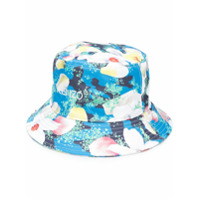 Kenzo Chapéu bucket com estampa floral - Azul