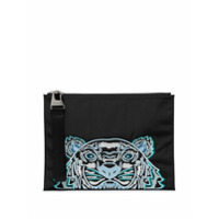 Kenzo embroidered Tiger motif pouch - Preto