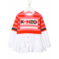Kenzo Kids Blusa com abotoamento e logo - Branco