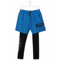 Kenzo Kids Calça com estampa geométrica - Azul