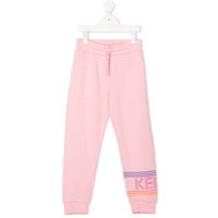 Kenzo Kids Calça esportiva com ajuste no cós e estampa de logo - Rosa