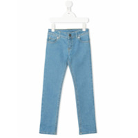 Kenzo Kids Calça jeans reta cintura média - Azul