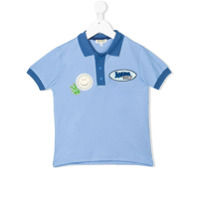Kenzo Kids Camisa polo com estampa de logo - Azul