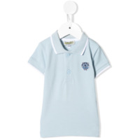 Kenzo Kids Camisa polo mangas curtas com bordado - Azul